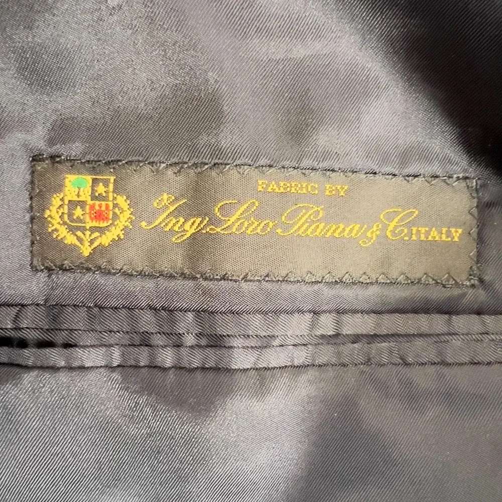 Loro Piana Blazer Mens 40 Navy Blue Wool Gold Button Brooksease Brooks Brothers